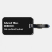 Monogrammm | Blaue Dinosaurier Gepäckanhänger (Rückseite horizontal)