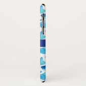 Monogrammm | Blaue Wasserfarbenskala Case-Mate iPhone Hülle (Hinten/Links)