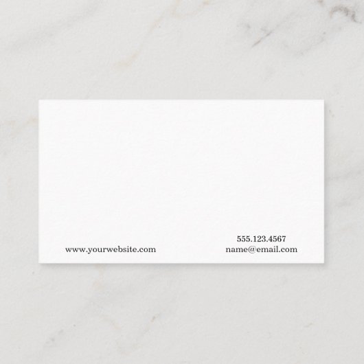 Monogrammm | Blauer Marmor Visitenkarte (Rückseite)