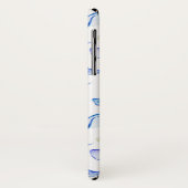 Monogrammm| Blauwal - Muster Case-Mate iPhone Hülle (Hinten/Links)