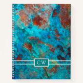 Monogrammm | Blue Shattuckite Notizblock (Vorderseite)