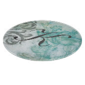 Monogrammm | Blume Spray II Schneidebrett (Ecke)