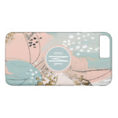 Monogrammm | Blush & Gold I Case-Mate iPhone Hülle (Rückseite (Horizontal))