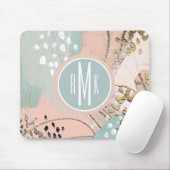 Monogrammm | Blush & Gold I Mousepad (Mit Mouse)