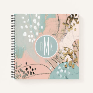 Monogrammm   Blush & Gold I Notizbuch