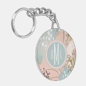 Monogrammm | Blush & Gold I Schlüsselanhänger (Vorderseite links)