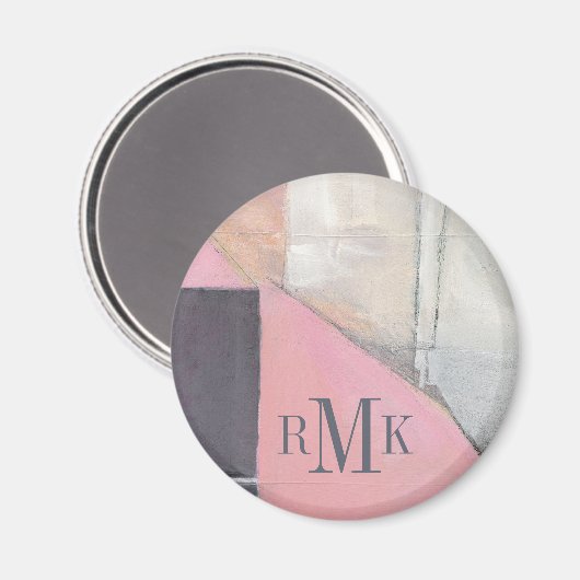 Monogrammm | Blushing Bride Magnet (Vorderseite/Rückseite)