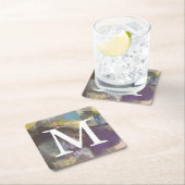 Monogrammm | Calm Interlude Rechteckiger Pappuntersetzer (Vor Ort)