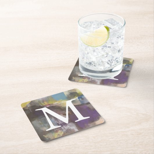 Monogrammm | Calm Interlude Rechteckiger Pappuntersetzer (Vor Ort)