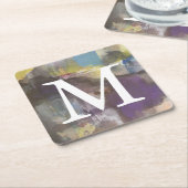 Monogrammm | Calm Interlude Rechteckiger Pappuntersetzer (angewinkelt)