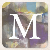 Monogrammm | Calm Interlude Rechteckiger Pappuntersetzer (Vorderseite)