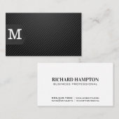 Monogrammm | Carbon Fibre Black Visitenkarte (Vorne/Hinten)