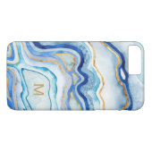 Monogrammm | Cobalt Agate II Case-Mate iPhone Hülle (Rückseite (Horizontal))