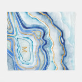 Monogrammm | Cobalt Agate II Fleecedecke (Vorderseite (Horizontal))