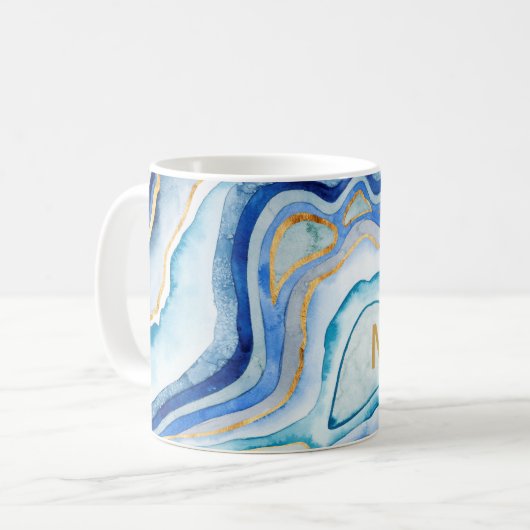 Monogrammm | Cobalt Agate II Kaffeetasse (Vorderseite Links)