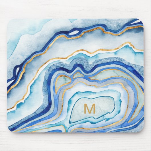 Monogrammm | Cobalt Agate II Mousepad (Vorne)