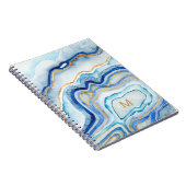 Monogrammm | Cobalt Agate II Notizblock (Rechte Seite)