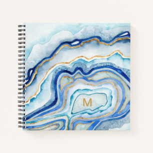 Monogrammm   Cobalt Agate II Notizblock