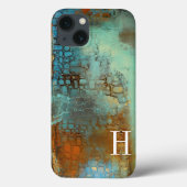 Monogrammm | Deja Blue Case-Mate iPhone Hülle (Rückseite)