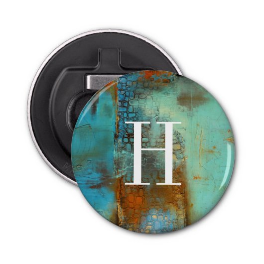 Monogrammm | Deja Blue Flaschenöffner (Vorderseite)