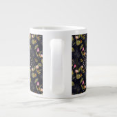 Monogrammm| Dunkles Sommernachtmuster Jumbo-Tasse (Rückseite)