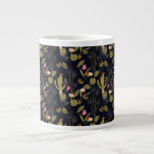 Monogrammm| Dunkles Sommernachtmuster Jumbo-Tasse (Vorderseite)