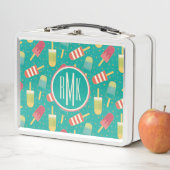 Monogrammm| Ein bisschen Spaß im Sonnenschritt Metall Brotdose (Beispiel)