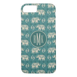 Monogrammm Elefantes Aquamarines Caravanmuster Case-Mate iPhone Hülle