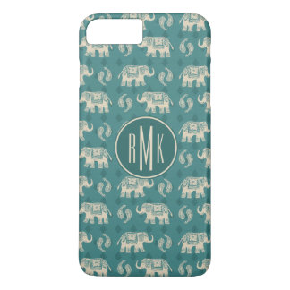 Monogrammm| Elefantes Aquamarines Caravanmuster iPhone 8 Plus/7 Plus Hülle