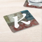 Monogrammm | Erbe Abstrakt II Rechteckiger Pappuntersetzer (angewinkelt)