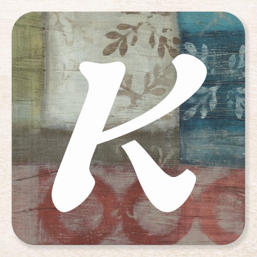 Monogrammm | Erbe Abstrakt II Rechteckiger Pappuntersetzer (Vorderseite)