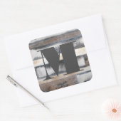 Monogrammm | Erde und Rauch I Quadratischer Aufkleber (Umschlag)