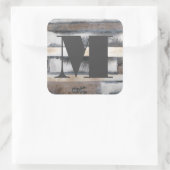 Monogrammm | Erde und Rauch I Quadratischer Aufkleber (Tasche)