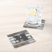 Monogrammm | Erde und Rauch I Rechteckiger Pappuntersetzer (Vor Ort)