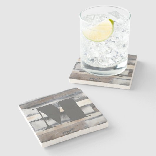 Monogrammm | Erde und Rauch I Steinuntersetzer (Seitenansicht)