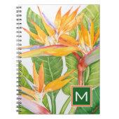 Monogrammm | Exotische Blume Notizblock (Vorderseite)