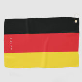 Monogrammm.Farben der deutschen Flagge. Golfhandtuch (Horizontal)