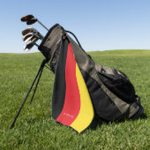 Monogrammm.Farben der deutschen Flagge. Golfhandtuch (Gras)