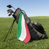 Monogrammm.Farben der italienischen Flagge. Golfhandtuch (Gras)
