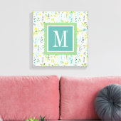 Monogrammm | Freies Muster Leinwanddruck (Insitu (Wohnzimmer))