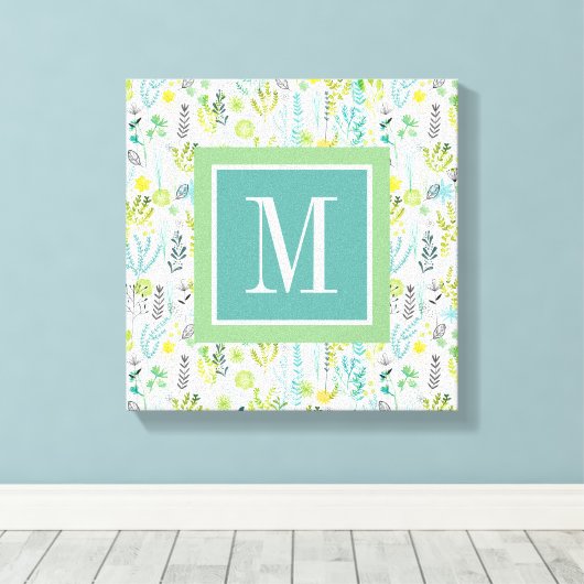 Monogrammm | Freies Muster Leinwanddruck (Insitu (Holzboden))