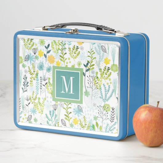 Monogrammm | Freies Muster Metall Lunch Box (Beispiel)