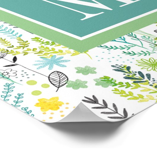 Monogrammm | Freies Muster Poster (Ecke)