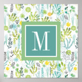Monogrammm | Freies Muster Poster (Vorne)