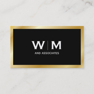 Monogrammm   Führungskraft Gold Visitenkarte