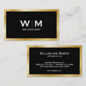 Monogrammm | Führungskraft Gold Visitenkarte (Vorne/Hinten)