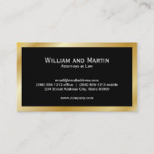 Monogrammm | Führungskraft Gold Visitenkarte (Rückseite)