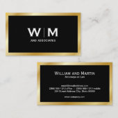 Monogrammm | Führungskraft Gold Visitenkarte (Vorne/Hinten)