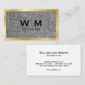 Monogrammm | Führungskraft Gold | Werkstoff Visitenkarte (Vorne/Hinten)