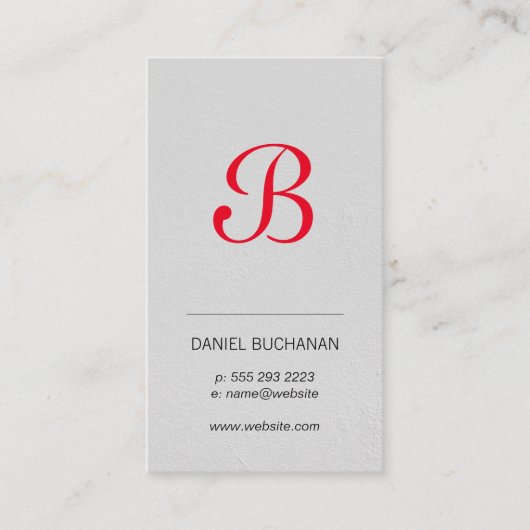 Monogrammm | FÜHRUNGSKRAFT | Unternehmen Visitenkarte (Vorderseite)